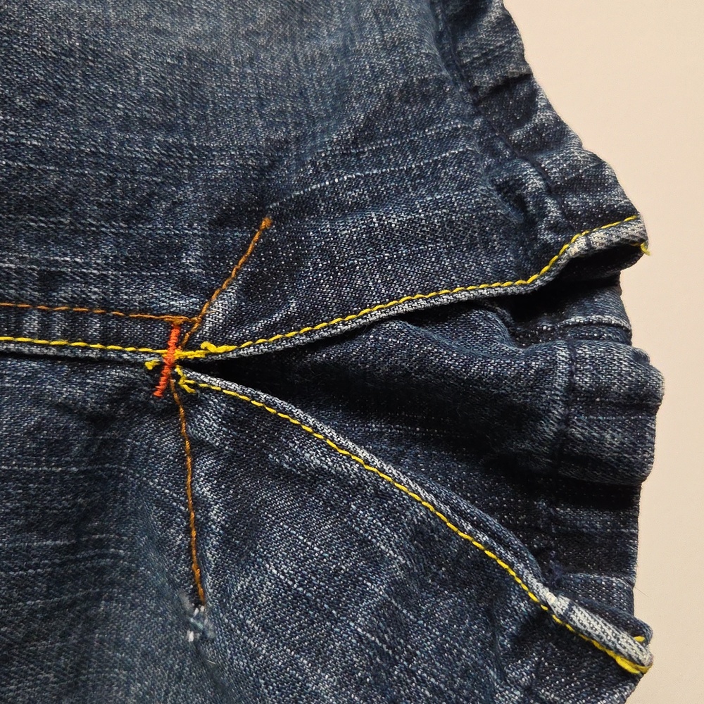 Mossimo Dark Blue Jean Denim Y2K Mini Skirt - Size 11 - Picture 6 of 13
